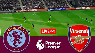 LIVE Aston Villa vs Arsenal Premier League 2425 Full Match  Video Game Simulation [upl. by Ianteen674]