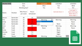 Excel Roster Schedule [upl. by Nalon]