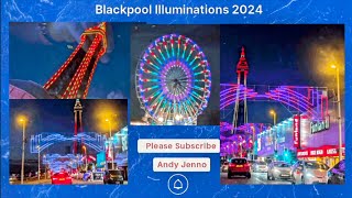 Blackpool Illuminations 2024 Tour [upl. by Ecitnerp]