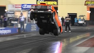 MASSIVE WHEELSTANDS NITROUS V8 TORANA AT APSA [upl. by Ylrebmik394]