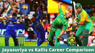 Sanath Jayasuriya vs Jacques Kallis  Career Comparison of Two Legend Allrounders  Run Wkts Avg [upl. by Shorter]