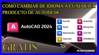 ✅ Como cambiar de idioma a cualquier paquete de Autodesk 2023  Cambiar de idioma a AutoCAD 2024 [upl. by Chong]