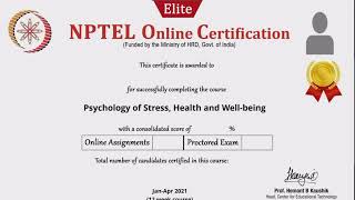 Psychology of Stress Health and Wellbeing  Week 9 Assignment 9  Nptel assignment [upl. by Anirtap]