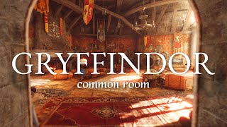 Gryffindor Common Room 4K ambience timelapse rainstorm fireplace [upl. by Hewett]