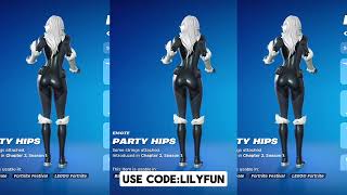 FORTNITE THICC NEW MARVEL BLACK CAT SKIN PARTY HIPS USE CODE LILYFUN IN THE FORTNITE ITEM SHOP [upl. by Dawna873]