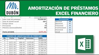 Amortización de Préstamos  Excel Financiero Parte 1 [upl. by Eisset353]