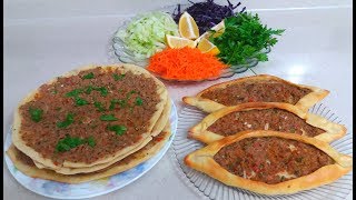 Evde Lahmacun ve Kıymalı Pide Nasıl YapılırFırın vs Ocakta Lahmacun Yapımı Harika Lezzetler Tarifi [upl. by Odlo]