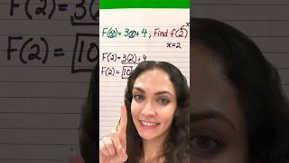 🤠 Function Notation ➡️ fx3x4 ✅  Find f2 functions maths mathhelp algebra [upl. by Andromede]