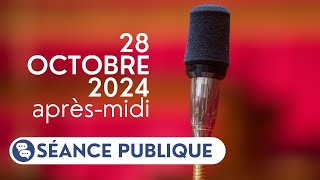 Séance publique du 28 octobre aprèsmidi [upl. by Ojaras]