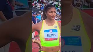 Women 200m Final Gabby Thomas Brown Long ShaCarrie Richardson 4th will run 100msports like [upl. by Kolk]