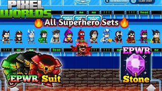 Making Epic PWR Suit amp Completing Superheros Quest RIP or Profit  Pixel Worlds [upl. by Nerral448]