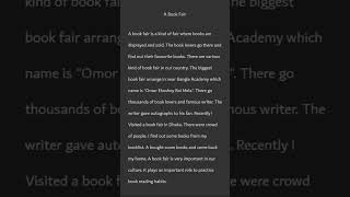 A Book Fair  book fair  paragraph  paragraphs  shorts [upl. by Eelannej]