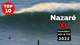 TOP 10 BEST WAVES Nazaré XL First SWELL of The Season  Nazaré November 7th 2022 [upl. by Biondo]