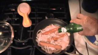 the best hot dogs cooked in beer with onion garlic [upl. by Scribner]