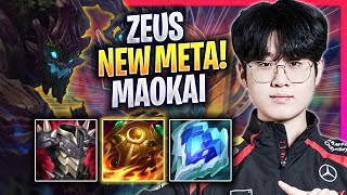 ZEUS CRAZY NEW META MAOKAI TOP  T1 Zeus Plays Maokai TOP vs Jax  Season 2024 [upl. by Soulier359]