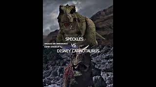 Speckles VS Disney Carnotaurus specklesthetarbosaurus disneydinosaur dinosaur [upl. by Llertnor331]