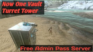 How to Build One vault Turret Tower In Ark Mobile Free Admin pass server [upl. by Hsihsa26]