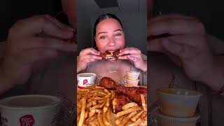 bonchon mukbang❤️😋 their chicken is just perfection mukbang asmr bonchon eatingasmr foodie us [upl. by Anieral]