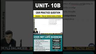 CSIR Practice Question  Unit 10 Ecological Principles  Topic B Habitat and Niche [upl. by Esmerolda]