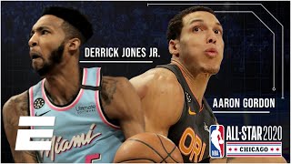 2020 NBA Slam Dunk Contest Highlights  Aaron Gordon dunks over Tacko Fall Derrick Jones Jr wins [upl. by Ansel698]