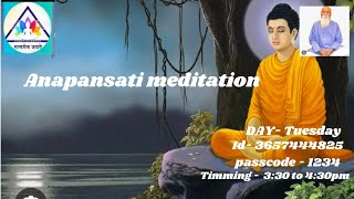 Anapanasati Meditation By Mamta Gupta 191124 [upl. by Ttnerb744]