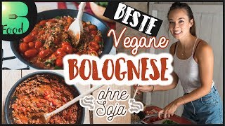 Vegane Bolognese  BESTES REZEPT  Fleischersatz ohne Soja  Mit Livetest eines Fleischessers [upl. by Maxi]