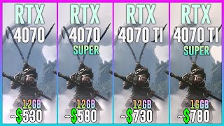 RTX 4070 vs RTX 4070 SUPER vs RTX 4070 TI vs RTX 4070 TI SUPER  Tested in 25 Games [upl. by Enelrahc]