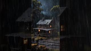 Rain Sounds For Sleeping  99 Instantly Fall Asleep With Rain Sound outside the Wood Cabin [upl. by Leinahtan]