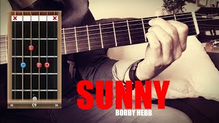 Sunny  Bobby Hebb  Acoustic guitar lesson  chords  fingerstyle [upl. by Imer153]