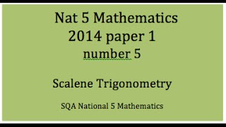 2014 SQA Nat 5 Mathematics Paper1 5 Trigonometry [upl. by Katharina305]