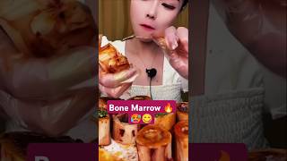 Best Bone Marrow Recipe  Beef Bone Marrow Eating  Bone boosting food for strong body ASMRshorts [upl. by Riek763]