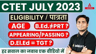 CTET ELIGIBILITY CRITERIA 2023  CTET ELIGIBILITY 2023  COMPLETE INFORMATION [upl. by Sihon]