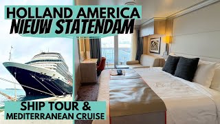 Holland America Nieuw Statendam Ship Tour amp Mediterranean Cruise Review [upl. by Itra]