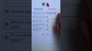 What‘s your name in Italian 🇮🇹📚 learnitalian [upl. by Sully]