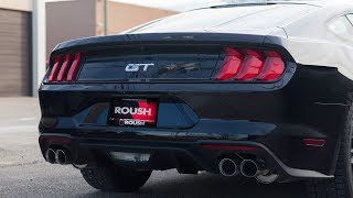 2018 Mustang GT ROUSH Axleback Exhaust [upl. by Jacquetta]