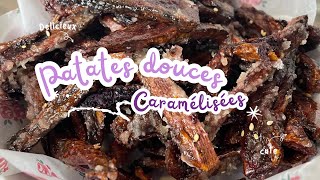 Patates douces caramélisées 🥰 au air fryer  English subtitles [upl. by Sudoeht]