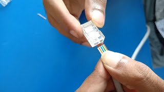 How to Crimp RJ45 Cat6 Ethernet Cable Crimping [upl. by Noseimaj238]