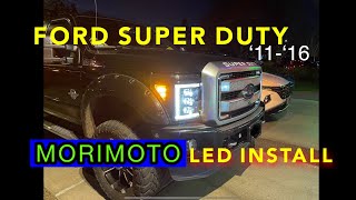 Ford Super Duty LED Headlights Install amp REVIEW Morimoto XB [upl. by Kingsbury495]