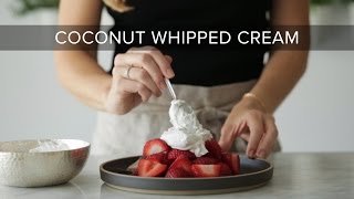 HOW TO MAKE COCONUT WHIPPED CREAM  dairyfree vegan whipped cream [upl. by Aivek]