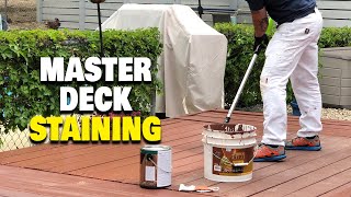 How to stain or oil a deck professionally How To Stain A Deck [upl. by Aisor]