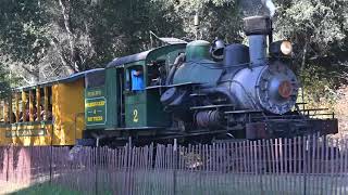 STEAM LOCOMOTIVE AT ROARING CAMP [upl. by Akiemahs]