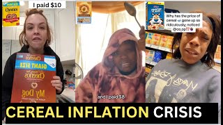 TikTok Rants On Cereal Prices Increasing Due To InflationCost Of Living [upl. by Beeck150]