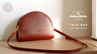 Making a Taco Bag  Handmade leather bag  Satisfying [upl. by Anairdna568]