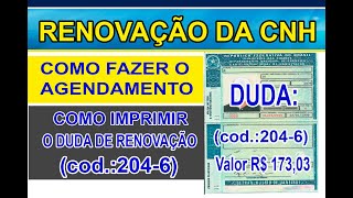 CNH Renovação COMO IMPRIMIR O DUDA COD 2046 E FAZER O AGENDAMENTO RÁPIDO PASSO A PASSO 2022 [upl. by Dolly]