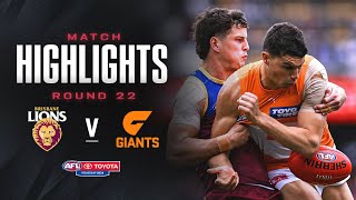 Brisbane Lions v GWS Giants Highlights  Round 22 2024  AFL [upl. by Alegnave]