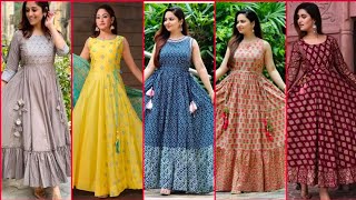 Simple and Stylish Anarkali Dress Designs 2023  Casual Anarkali Long Gown Designs  Anarkali Gown [upl. by Teador]