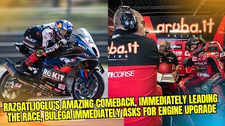 WSBK ARAGON RAZGATLIOGLUS AMAZING COMEBACK IMMEDIATELY LEADING THE RACE [upl. by Velma]