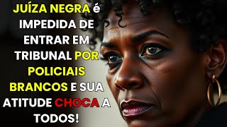 JUÍZA NEGRA é IMPEDIDA DE ENTRAR EM TRIBUNAL POR POLICIAIS BRANCOS E SUA ATITUDE CHOCA A TODOS [upl. by Hofstetter640]