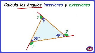 Ángulos Internos y Externos de un Triángulo [upl. by Mayhs]