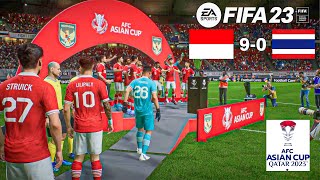 FIFA23  Indonesia vs Thailand 90 l AFC Asian Cup Final 2024  Laptop™ Gameplay 60 [upl. by Llerad840]